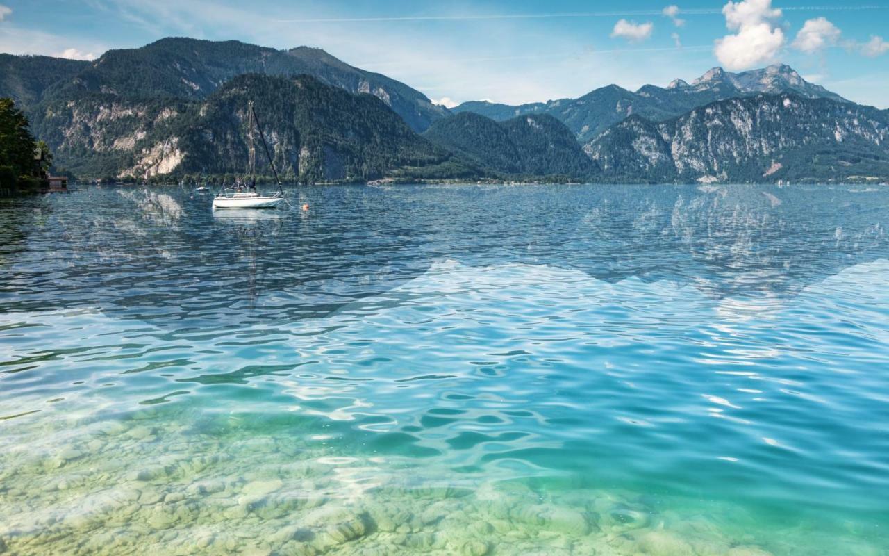 Fewo Atterseeperle - 80M2 Mit See- Und Gebirgsblick Steinbach am Attersee Εξωτερικό φωτογραφία